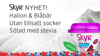 Nyhet! SkyrTM – Helt utan tillsatt socker, sötad med stevia!