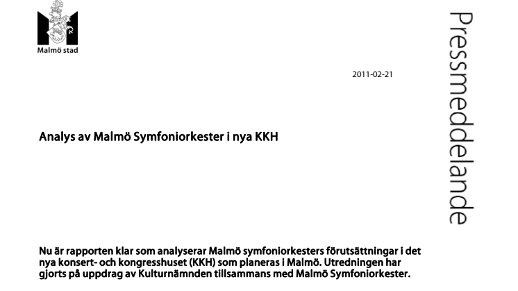 Analys av Malmö Symfoniorkester i nya KKH