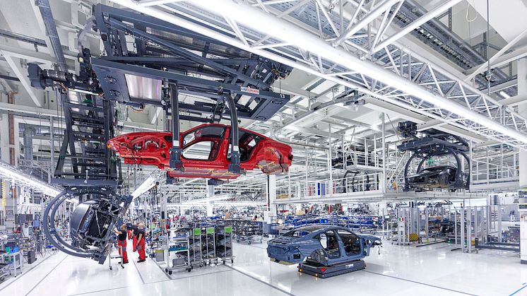 Montage af Audi e-tron GT på fabrikken Böllinger Höfe