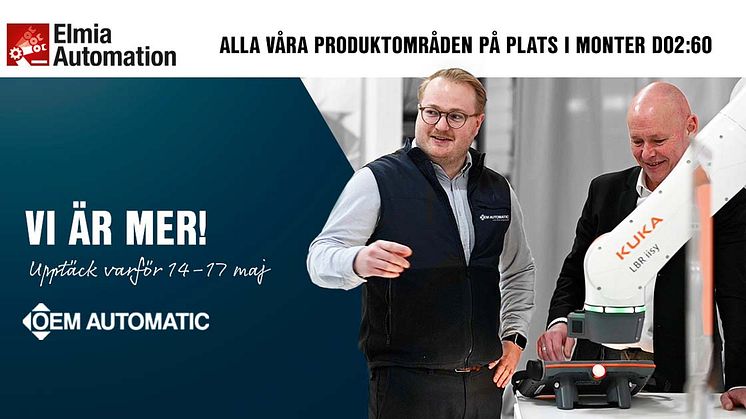 Vi ställer ut på Elmia Automation