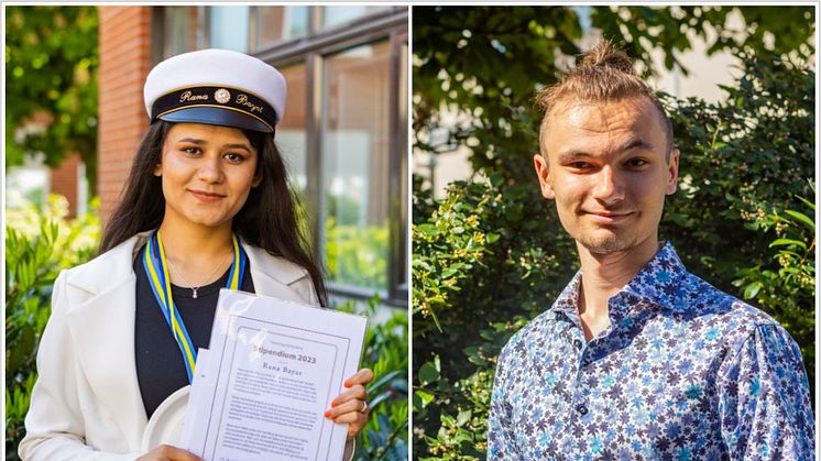 Rana Bayat och Hampus Roslund fick omsorgsnämndens stipendier för 2023