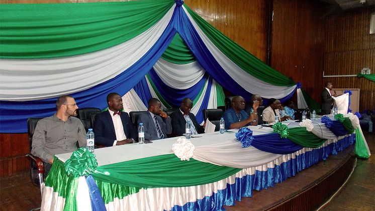 GIMS launch workshop in Freetown with presence of the Deputy Minister of Mineral Resources, Mr. Abdul Ignosi Koroma and the Permanent Secretary Mrs. Fatmata S. Mustapha