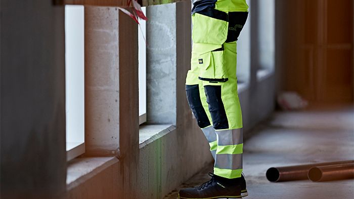 6243 AllroundWork, High-Vis Stretch Arbeidsbukse med hylsterlommer klasse 2