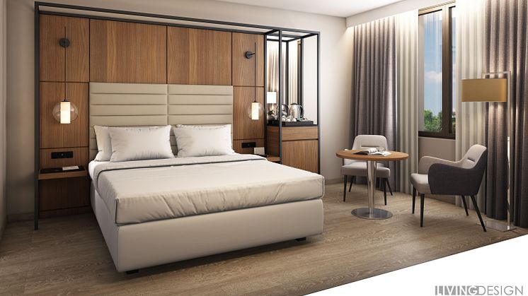 Entreprenören Living Design har tillsammans med Vi Invest tagit fram ett inredningskoncept för hela det nya hotellet i Ulriksdal.
