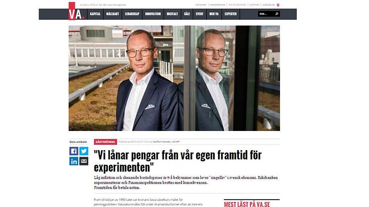 En penningpolitik som lånar från framtiden