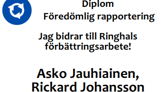 Diplom - Föredömlig rapportering