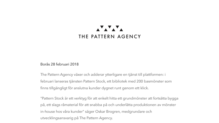 The Pattern Agency lanserar Pattern Stock: ett digitalt mönsterbibliotek!