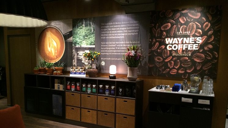 Skandinaviens ledande cafékedja, Wayne´s Coffee, utökar med nytt café i Östersund
