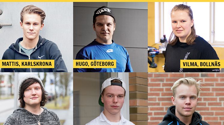Sex finalisterna klara till ”SM för unga plåtslagare 2016”!