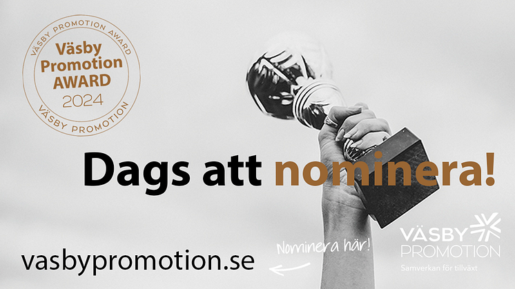 Dags att nominera till Väsby Promotion Award 2024