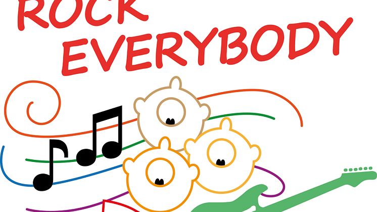 Rock Everybody – logotype i färg