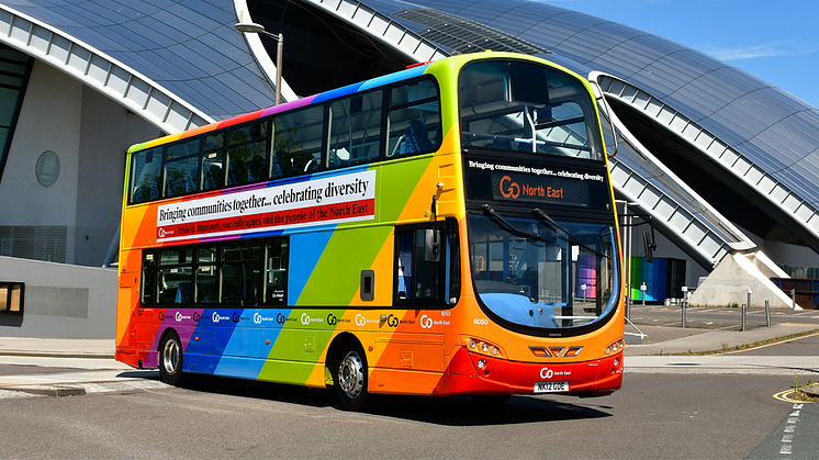 Go North East supports North East Pride events in 2022