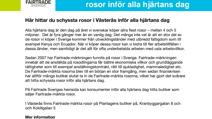 Här hittar du schyssta rosor i Västerås inför alla hjärtans dag