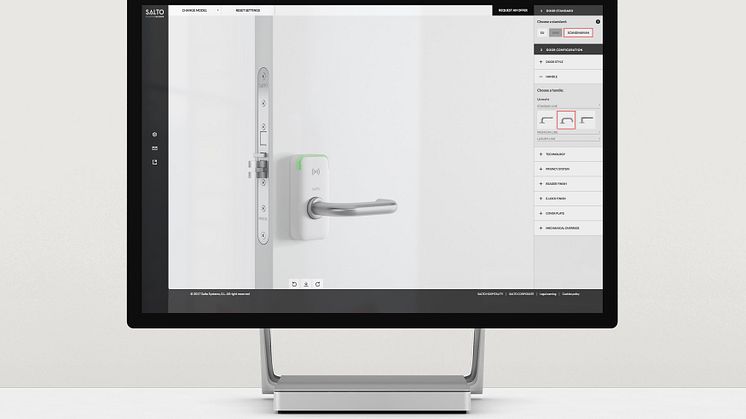 SALTO Systems lanserar online konfigurator för visualisering av design med elektroniska lås