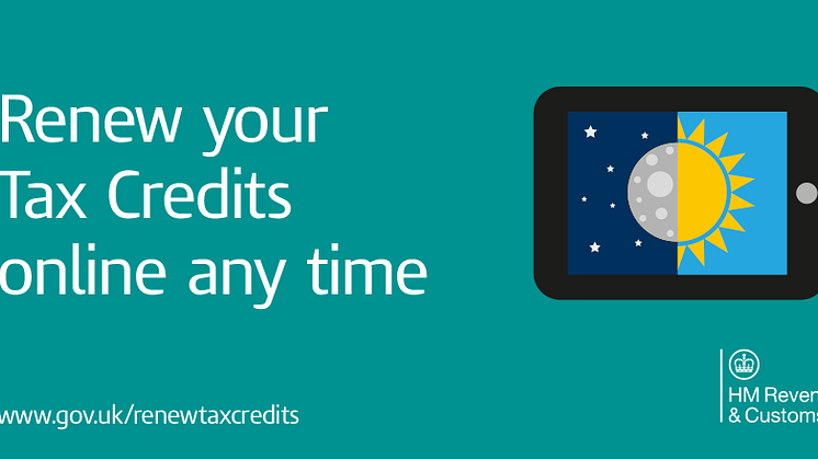 HMRC urges everyone to renew their tax credits early and online