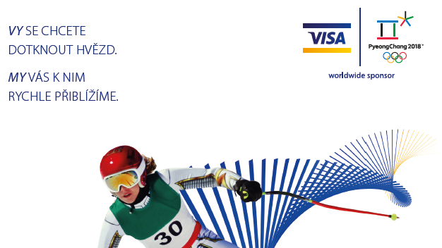 Visa odměňuje zákazníky Albertu za platby Visa kartou během olympiády v Pchjongčchangu 2018