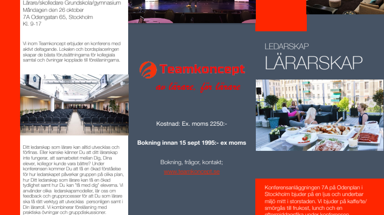 Lärarskap/ledarskap 2015 i Stockholm den 26 okt.