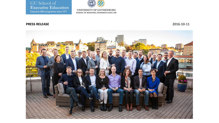 High expectations as 30 managers started the Gothenburg Executive MBA programme 