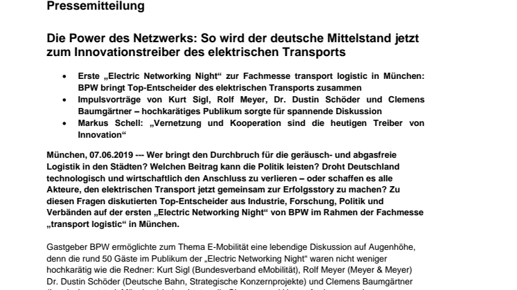 Die Power des Netzwerks: So wird der deutsche Mittelstand jetzt zum Innovationstreiber des elektrischen Transports