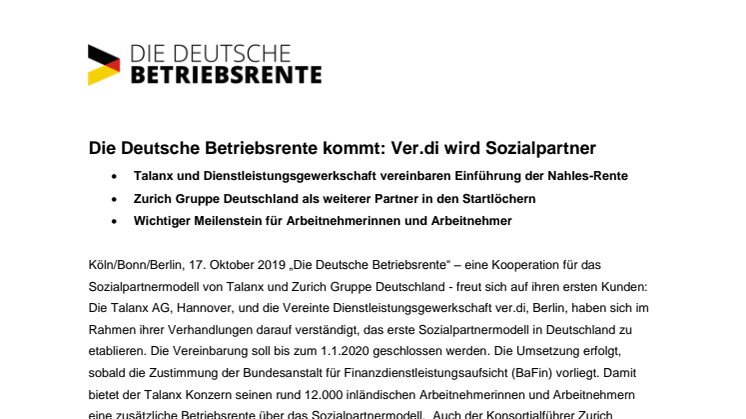 Die Deutsche Betriebsrente kommt: Ver.di wird Sozialpartner 