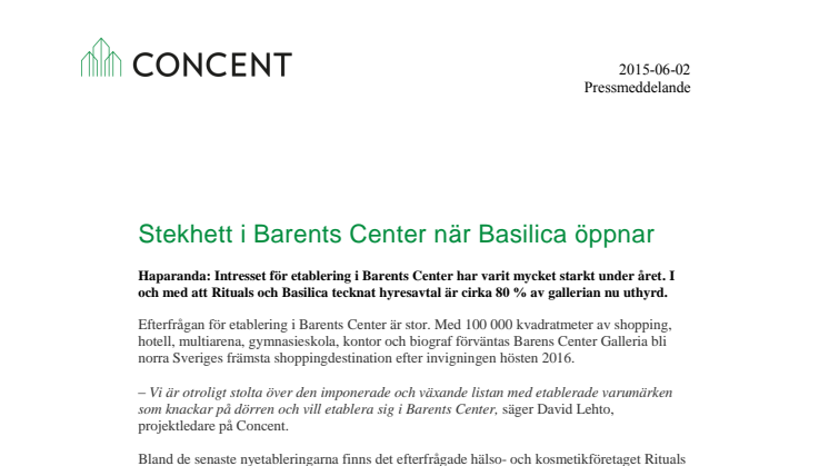 Stekhett i Barents Center när bl a Basilica öppnar