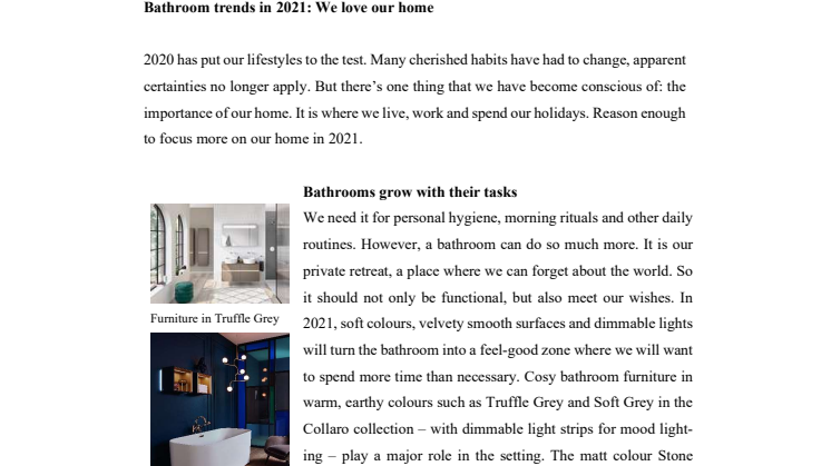 Bathroom trends in 2021: We love our home 