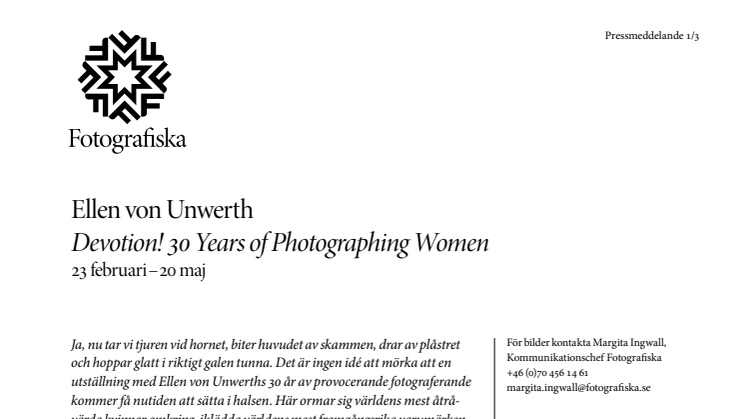 Ellen von Unwerth på Fotografiska hyllar kvinnor