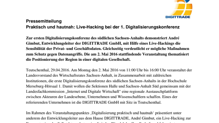 Praktisch und hautnah: Live-Hacking bei der 1. Digitalisierungskonferenz 