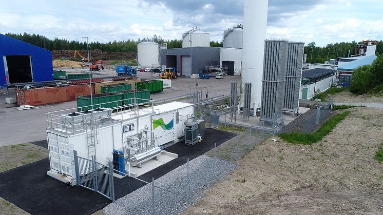 Bild på anläggning av flytande  biogas