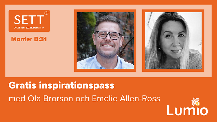 Gratis inspirationspass under SETT med Ola Brorson och Emelie Allen-Ross