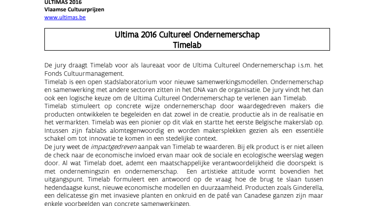 motivatieverslag Cultureel Ondernemerschap