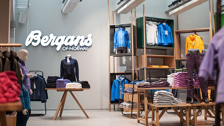 Bergans' nye flaggskipbutikk som åpner torsdag 25. august har verdens største utvalg av Bergans-produkter samlet på ett gulv. Foto: Bergans