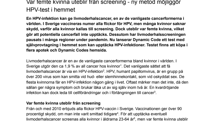 Dynamic Code lanserar HPV-test i hemmet.pdf