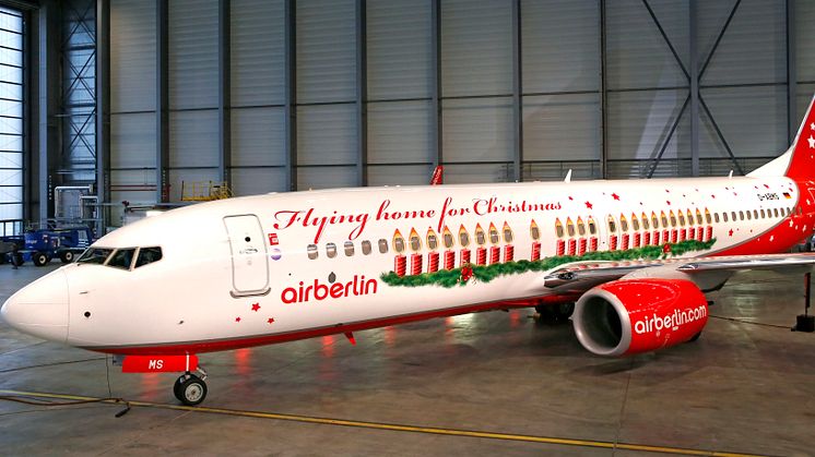 airberlins julflygplan landar på Arlanda