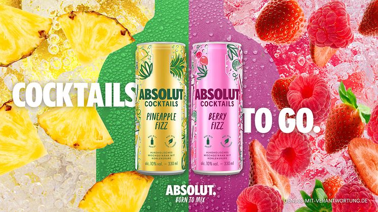 Spritzig, lecker und fertig gemixt in der Dose - die neuen Cocktails von ABSOLUT