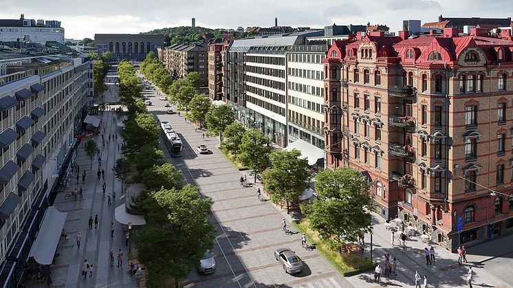 Det vinnande förslaget AveNy av Nyréns arkitektkontor. Nu ska en konstnär komma in i processen och samarbeta med både arkitekterna och andra parter i projektet.