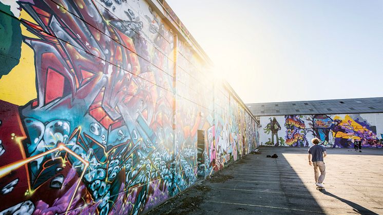 Graffitihangaren i Sofielund. Foto: Malmö stad/apelöga