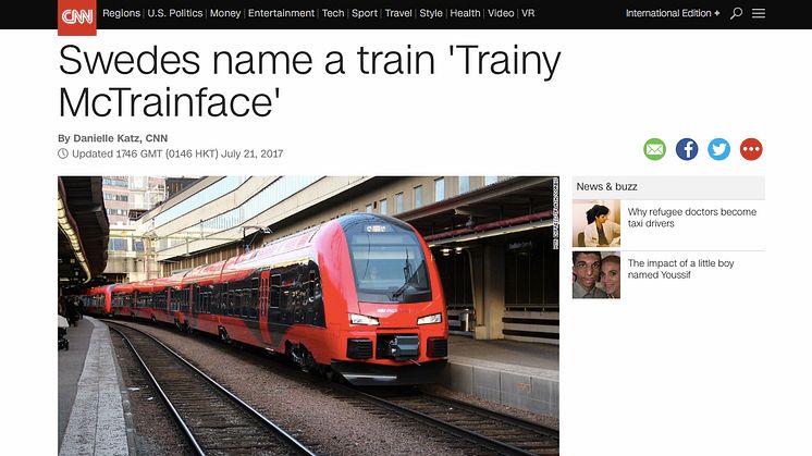 ​Global PR-succé för det svenska tåget