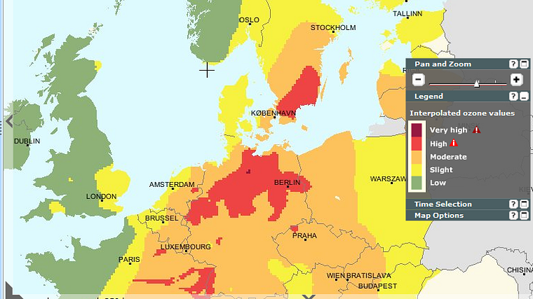 Förhöjda halter av marknära ozon