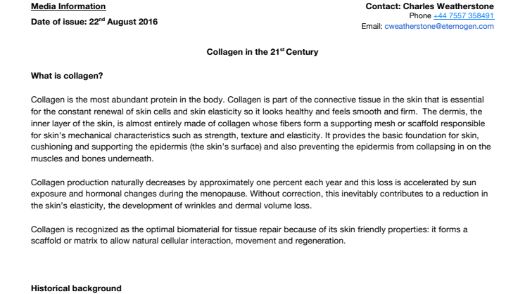 Collagen in the 21st Century