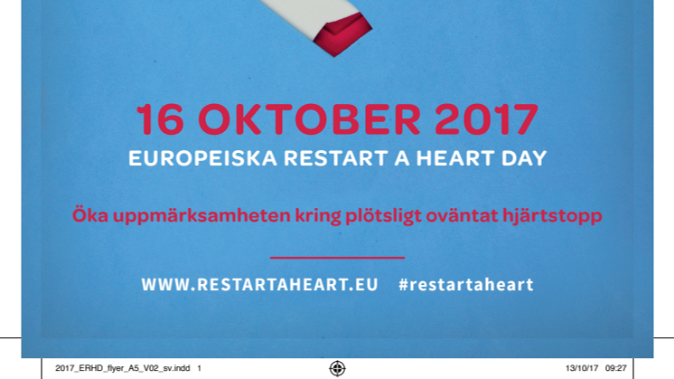​Restart a heart day - Måndag 16 oktober i hela Europa!