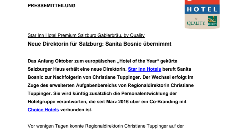 Neue Direktorin für Salzburg: Sanita Bosnic übernimmt