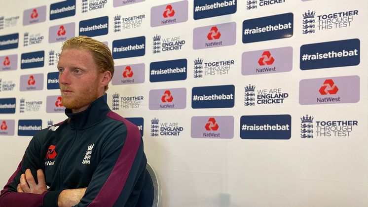 England vice-captain Ben Stokes speaks to the media via a virtual press conference at the Ageas Bowl (ECB)