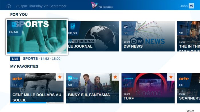 Eutelsat’s Sat.tv app now available on connected TVs 