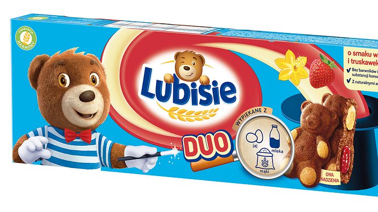 rys. Lubisie DUO o smaku wanilii i truskawek, 150g