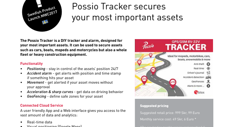 PDF: Possio Tracker secures  your most important assets 