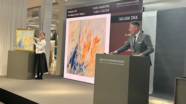  A painting by H.M. Queen Margrethe sold for DKK 211,200 (including buyer’s premium) Tuesday evening at Bruun Rasmussen – Part of the Bonhams Network