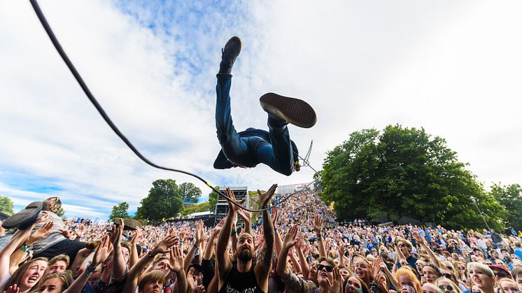 Årets konsertbilde 2016 fra konsert med Honningbarna på Slottsfjellfestivalen. Foto: Tom Lund