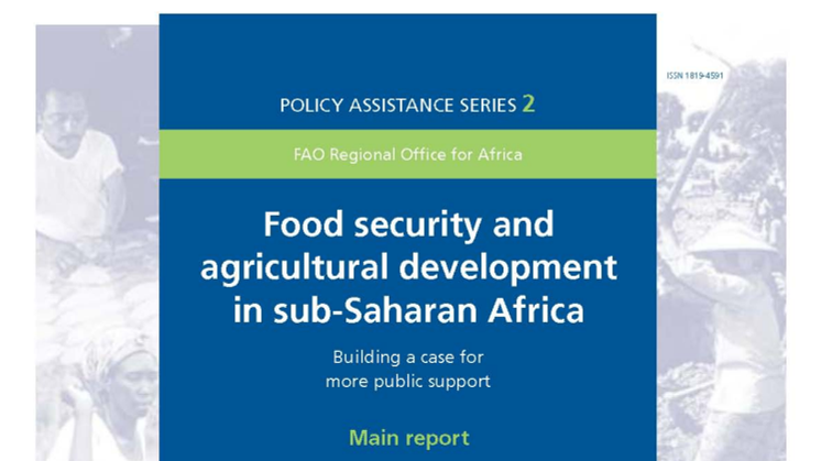 Food security and agricultural development in sub-Saharan Africa