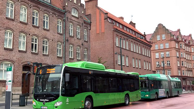 En av de första nya bussarna i Malmö i trafik. Foto: Skånetrafiken